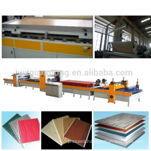 PVC acrylic HPL aluminum foil laminating machinery onto MDF